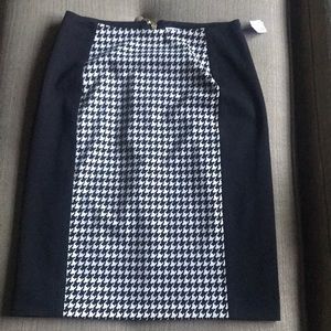 Michael kors stretch pencil skirt houndstooth